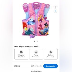 Disney princess swim vest and frozen swimsuit